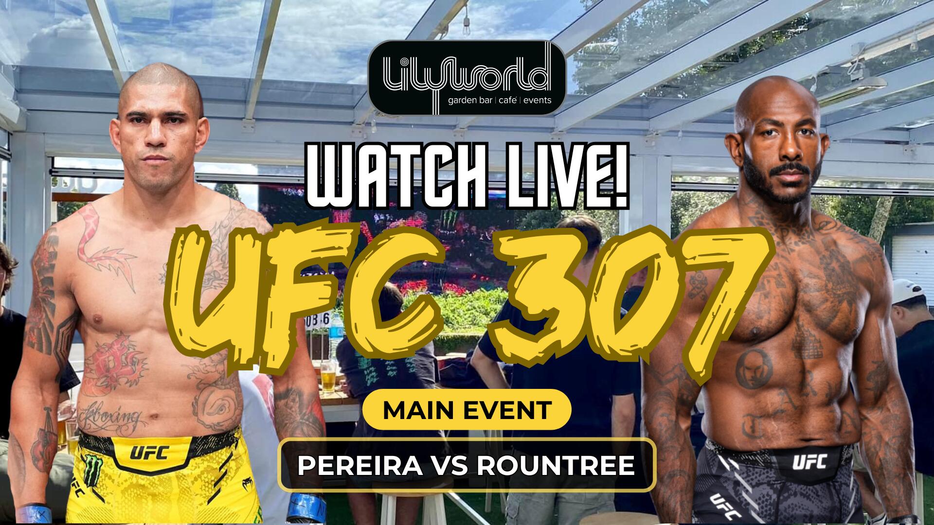 UFC 307 - LIVE SCREENING AT LILYWORLD