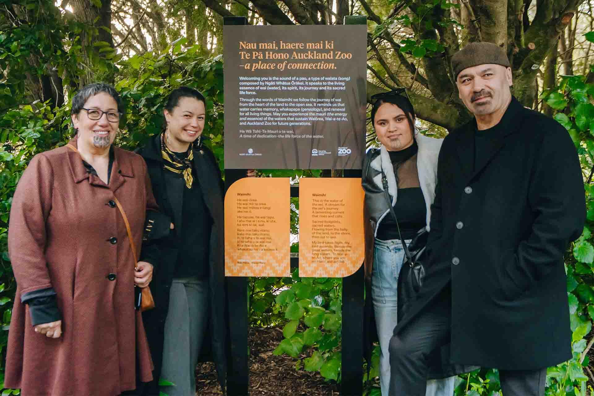 https://cdn.aucklandunlimited.com/zoo/assets/media/lyndelle-paniora-majic-paora-vinny-rongo-and-ropata-paora-with-the-soundscape-sign.jpg